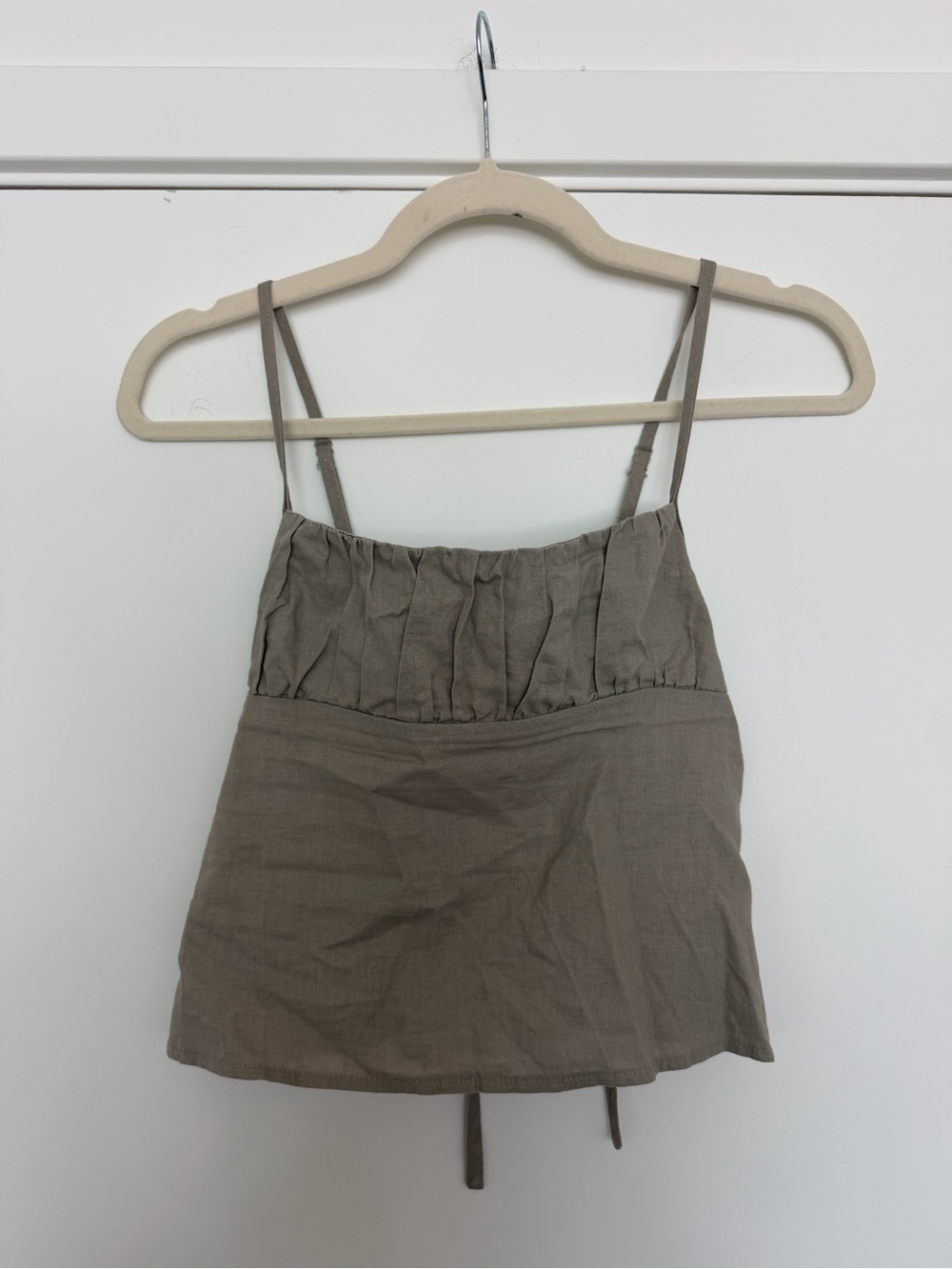 Edikted Olive Spaghetti Strap Ruched Bust Cami